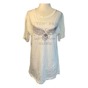 Lira‎ Livin' Free Eagle Graphic Tee Short Sleeve Crewneck L